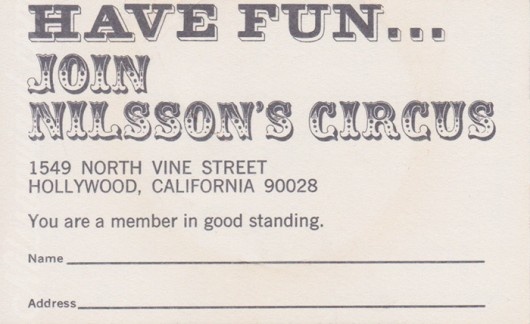 nilsson-true-one-promo-fan-club-front