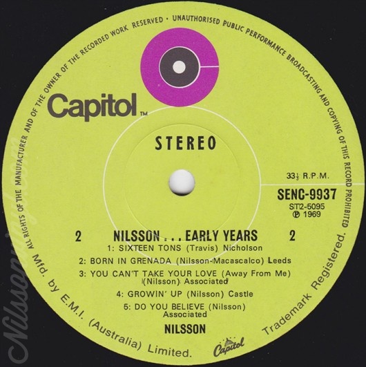 nilsson-early-years-australia-sideB