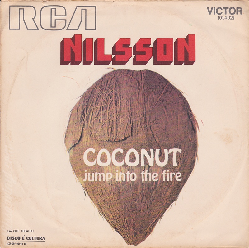 Brazilian pressing of Harry Nilsson's Coconut and Jump Into The Fire